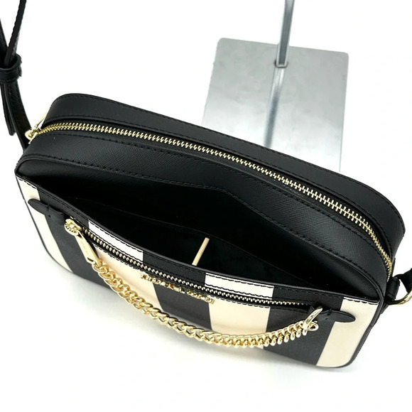 Michael Kors Large EW Zip Chain Xbody Crossbody Bag Black Multi - Picture 9 of 12
